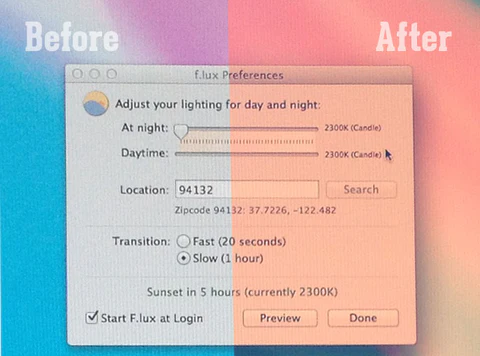 f.lux: como o software pode melhorar o conforto visual e seu sono